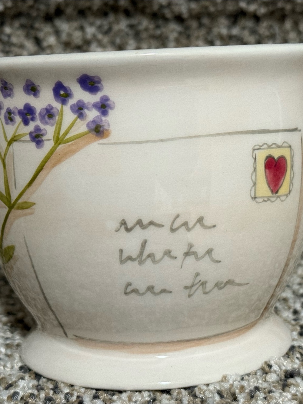 Vintage Bath & Body Works White Ceramic Limited Edition Mug - Spring 1999